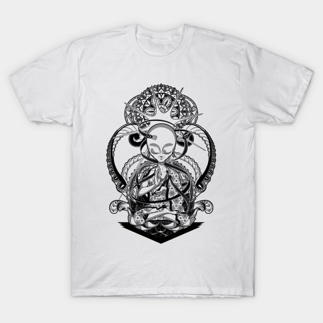 The alien Buddha T-Shirt by ToleStyle